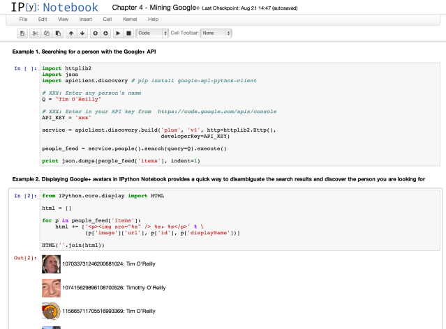 IPython Notebook - Google+